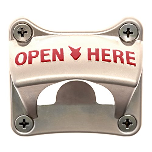 Extra Heavy Duty and Stronger with 4 Mounting Holes Soula Designs Wall Surface Mount Beer and Soda Bottle Opener Free Hardware Included Mounts Easily